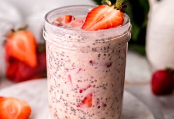 Strawberry Fields Protein Overnight Oats