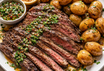 Italian Grilled Flank Steak Meal