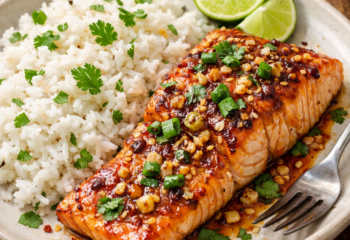 Garlic Ginger Salmon meal