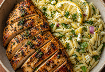 Herb Chicken with Lemon Orzo Salad